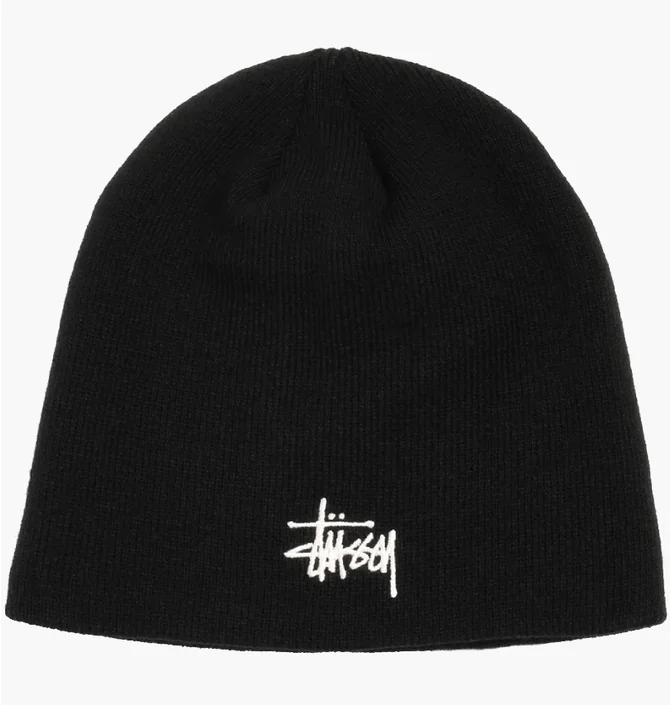 Шапка мужская Stussy Basic Skullcap Beanie Black 1321085-0001