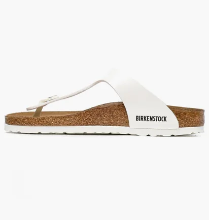 Тапочки жіночі Birkenstock Gizeh Bf Patent White 1005300