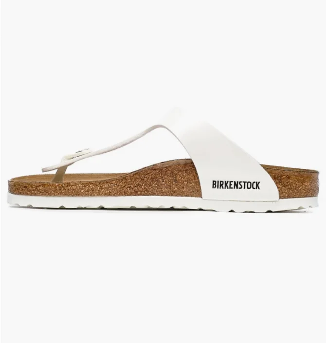 Тапочки жіночі Birkenstock Gizeh Bf Patent White 1005300