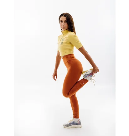 Топ женский Nike W Nsw Top Ss Rib Su Yellow FJ5253-700