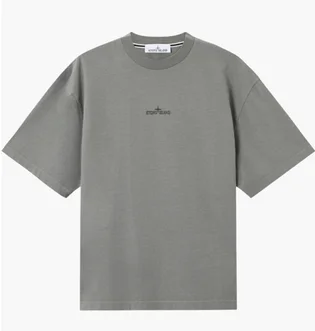 Футболка мужская Stone Island Regular-Fit Short-Sleeve T-Shirt With Megacity Sky Embroidery Grey K2S152100021-S0233-V006B