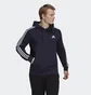Худи мужское Adidas Essentials Fleece 3-Stripes Hoodie Blue GK9073