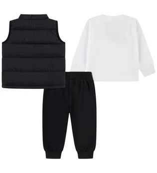 Спортивний костюм дитячий Nike Set - Puffer Vest/Blouse/Sweatpants Black/White 86N506-F66