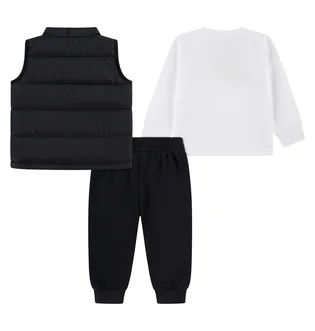 Спортивный костюм детский Nike Set - Puffer Vest/Blouse/Sweatpants Black/White 86N506-F66