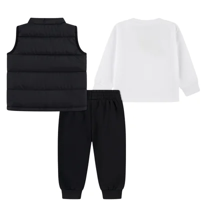 Спортивний костюм дитячий Nike Set - Puffer Vest/Blouse/Sweatpants Black/White 86N506-F66
