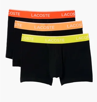 Трусы мужские Lacoste Logo Waist Trunks Black (3 шт) 5H3401-51