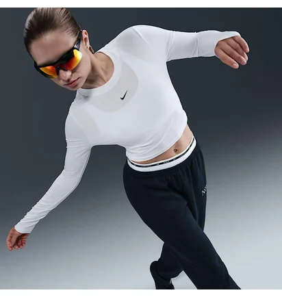 Лонгслів жіночий Nike Nsw Nk Chll Knt Ls Crp White HF5322-102