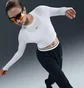 Лонгслів жіночий Nike Nsw Nk Chll Knt Ls Crp White HF5322-102