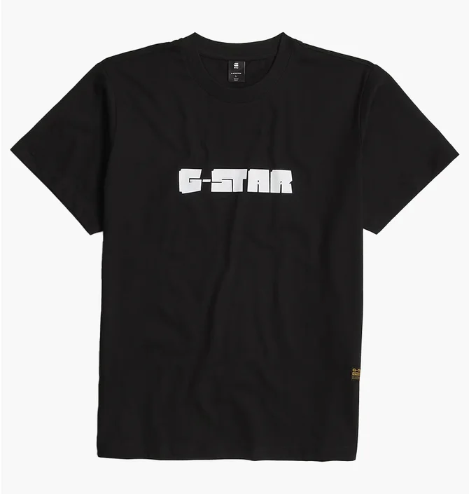 Футболка чоловіча G-Star Script Ts Dk Black D25682-C336