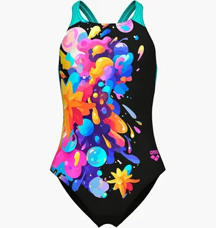Купальник дитячий Arena Painting Black/Multi 010744-580