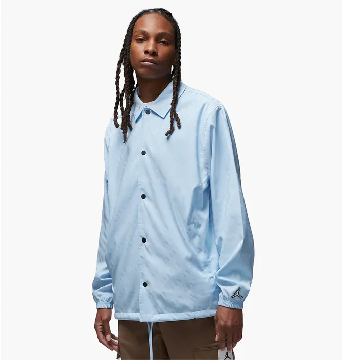 Рубашка мужская Air Jordan Essentials Jacquard Print Coaches Jacket Light Blue Dv7616-411