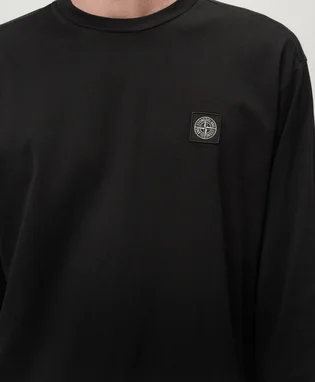 Лонгслів чоловічий Stone Island Logo L/S T-Shirt Black 811522713-A0029