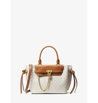 Сумка жіноча Michael Kors Hamilton Legacy Small Logo Belted Satchel Beige 30F1G9HS5B-VANILLA-ACORN-20573