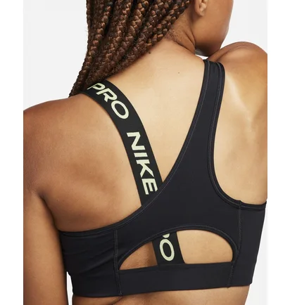 Топ женский Nike Pro Swoosh Medium-Support Asymmetrical Sports Bra Black DM0570-011