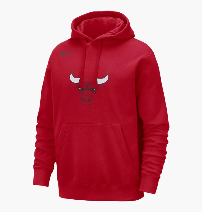 Худи мужское Nike Nba Chicago Bulls Club Red FB4748-657