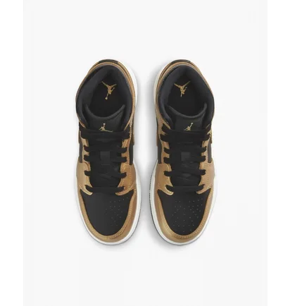 Кросівки дитячі Air Jordan Retro 1 Mid Se Casual Shoes Metallic/Black Dr6967-071