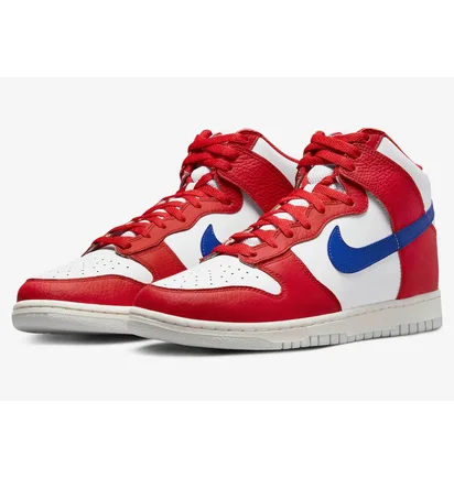 Кросівки чоловічі Nike Dunk Hi Retro Red/White Dx2661-100