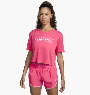 Футболка женская Nike Pro Ss Crp Tee Fa24 Pink HF0762-629