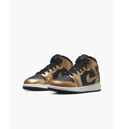 Кросівки дитячі Air Jordan Retro 1 Mid Se Casual Shoes Metallic/Black Dr6967-071