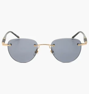 Солнцезащитные очки MONT BLANC Blue/Gold MB0412S-001-48