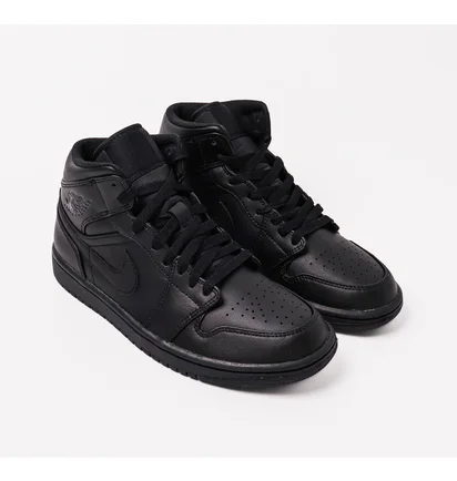 Кроссовки мужские Air Jordan 1 Mid Black 554724-093