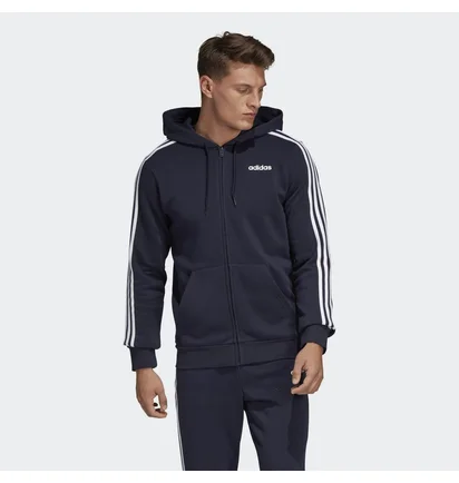 Толстовка чоловіча Adidas Essentials 3-Stripes Black DU0475