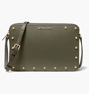Сумка жіноча Michael Kors Sandrine Studded Saffiano Leather Crossbody Bag Olive 38S8CD1C3L-OLIVE-64308