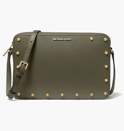 Сумка женская Michael Kors Sandrine Studded Saffiano Leather Crossbody Bag Olive 38S8CD1C3L-OLIVE-64308