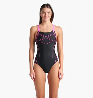 Купальник жіночий Arena Graphic Swimsuit Swim Pro Back Black 009024-590