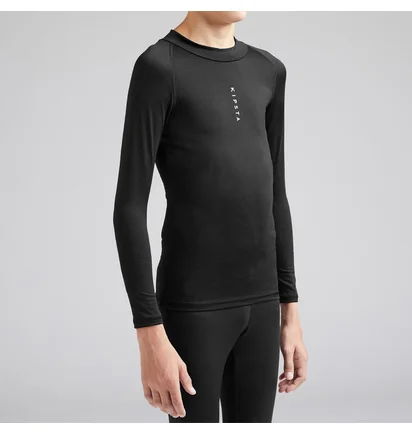 Лонгслів дитячий Kipsta Keepdry100 Black 8619327