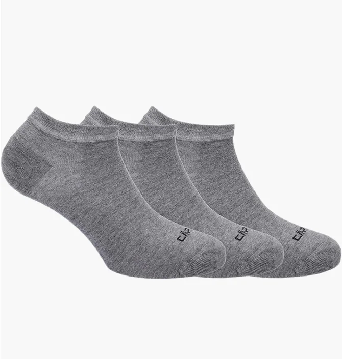 Шкарпетки чоловічі CMP Bamboo Invisibile Sock Tripack Grey (3 пари) 3I81347-U804