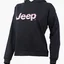 Худи женское Jeep Hooded Cropped Sweatshirt Striped Print Black O102609-B000