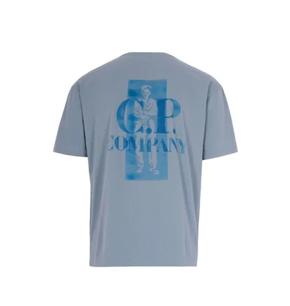 Футболка мужская C.P. Company Jersey Comfort Logo Blue 20CMTS143A-110579W-809