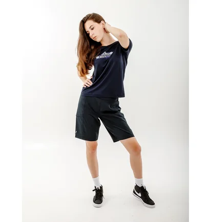 Футболка женская AUSTRALIAN Logo Flowers Tee Jersey V Black LSDTS0027-200