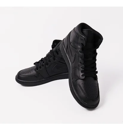 Кроссовки мужские Air Jordan 1 Mid Black 554724-093