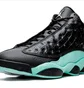 Кроссовки мужские Air Jordan 13 Black/Turquoise 414571-030