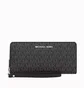 Гаманець жіночий Michael Kors Jet Set Travel Monogram Continental Leather Wallet Black 35H8STVT3B-BLACK-66206