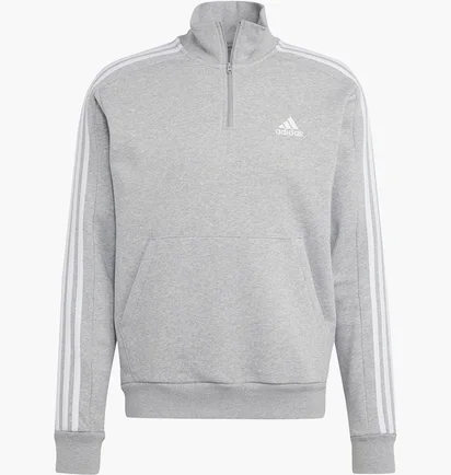 Кофта чоловіча Adidas Essentials Fleece Halfzip Sweatshirt Grey IJ8905