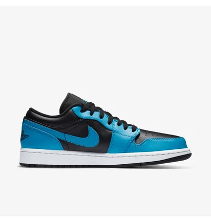 Кросівки чоловічі Air Jordan 1 Low Black/Blue 553558-410