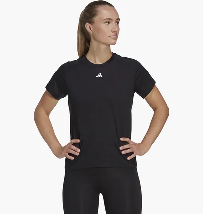 Футболка жіноча Adidas Aeroready Train Essentials Minimal Branding Crewneck T-Shirt Black HR7795