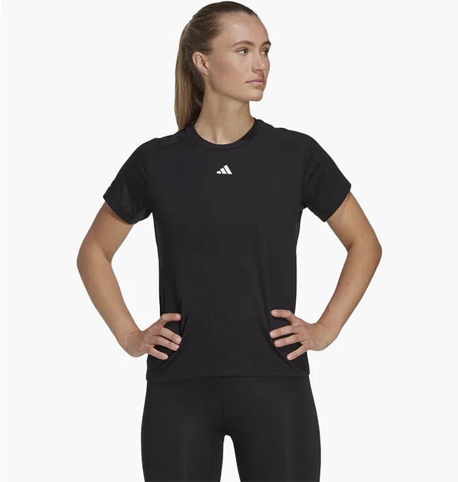 Футболка жіноча Adidas Aeroready Train Essentials Minimal Branding Crewneck T-Shirt Black HR7795