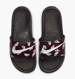 Тапочки женские Nike Benassi Jdi Print Black 618919-033