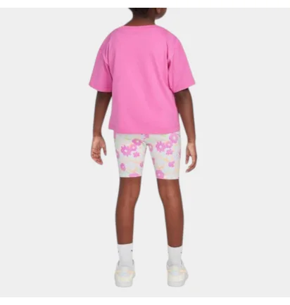 Спортивный костюм детский Nike Flow-Ral Aop Bike Short Se Pink/White 36M848-P23
