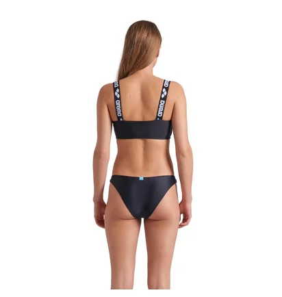 Купальник женский Arena Elastic Solid Bikini Bandeau Black 007086-500