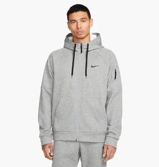 Толстовка чоловіча Nike Therma MenS Therma-Fit Full-Zip Fitness Top Grey DQ4830-063