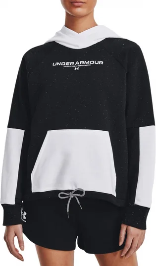 Худі жіноче Under Armour Sweatshirt Rival + Fleece Hoodie-Blk Black/White 1369851-001