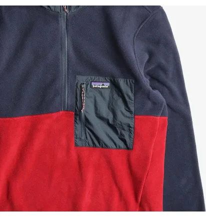 Куртка мужская Patagonia Microdini Half Zip Pullover Blue/Red 26200