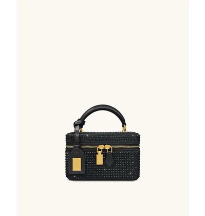 Сумка жіноча JW PEI Cleo Artificial Crystal Box Shape Top Handle Bag Black BB2025BG131442JWP