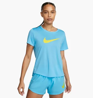 Футболка жіноча Nike W One Dri-Fit Swsh Hbr Ss Light Blue DX1025-416