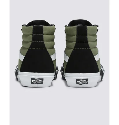 Кеды унисекс Vans Sk8-Hi Flame Shoe Black/Green VN0005UJZBF
